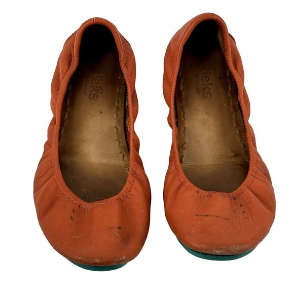 Tieks Classic Ballet Flats Poppy Orange Size 8 - Picture 1 of 15